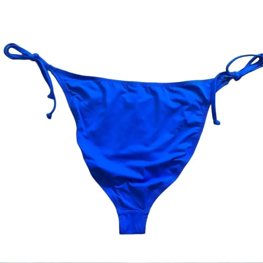 NWT SKIMS Rare Swim Bikini Dip Tie Bottom In Cobalt Blue High Waist Swimwear